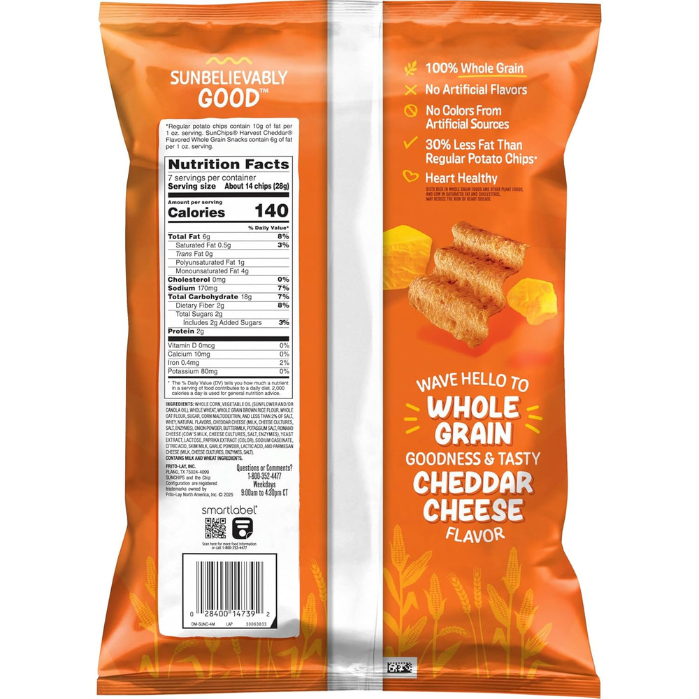 Multigrain Snacks Harvest Cheddar, 7 Oz