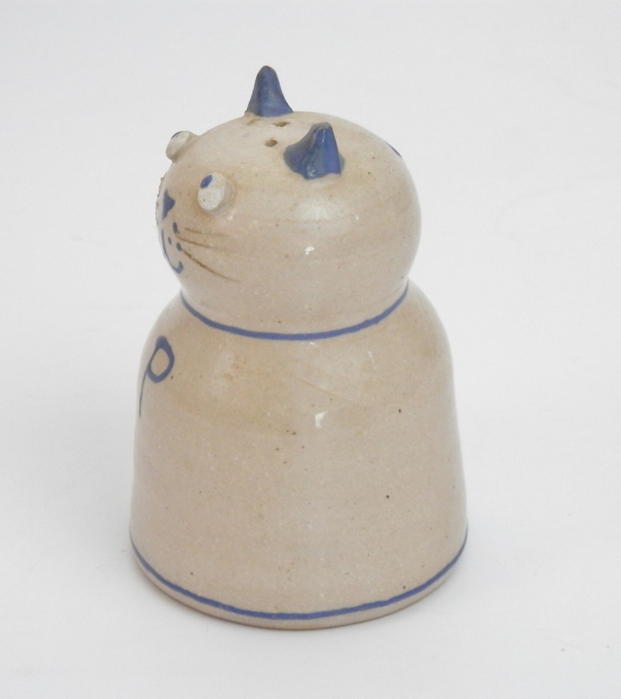 J.Kemper Art Pottery Cat Pepper Shaker Signed