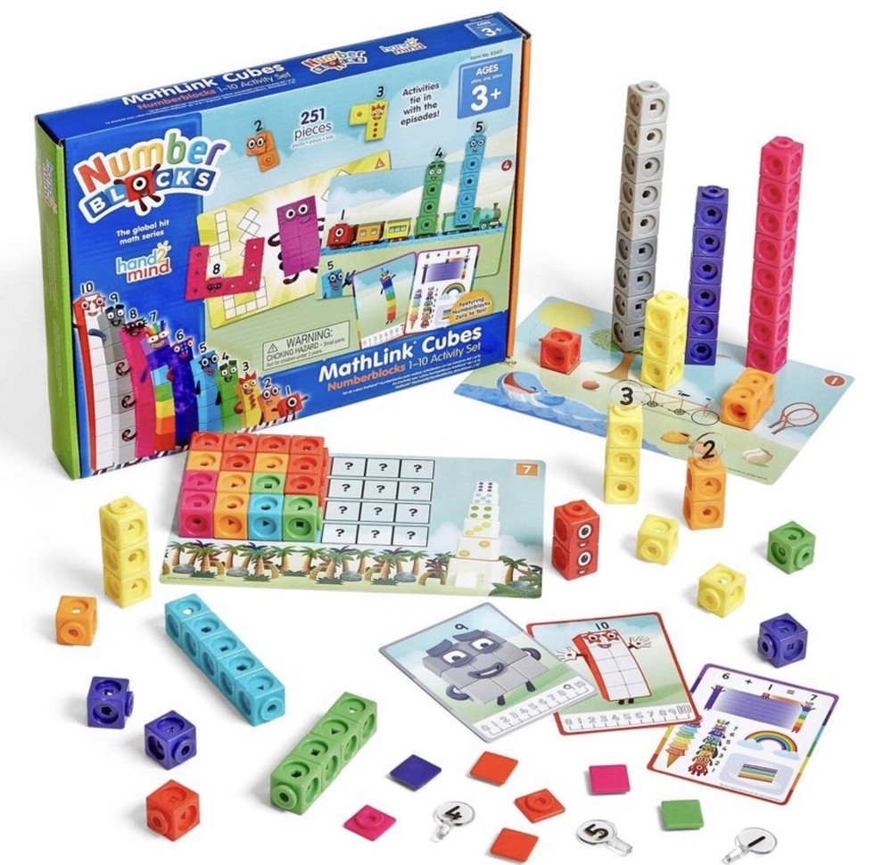 hand2mind MathLink Cubes Numberblocks 1-10 Activity Set, 30 Activities NEW
