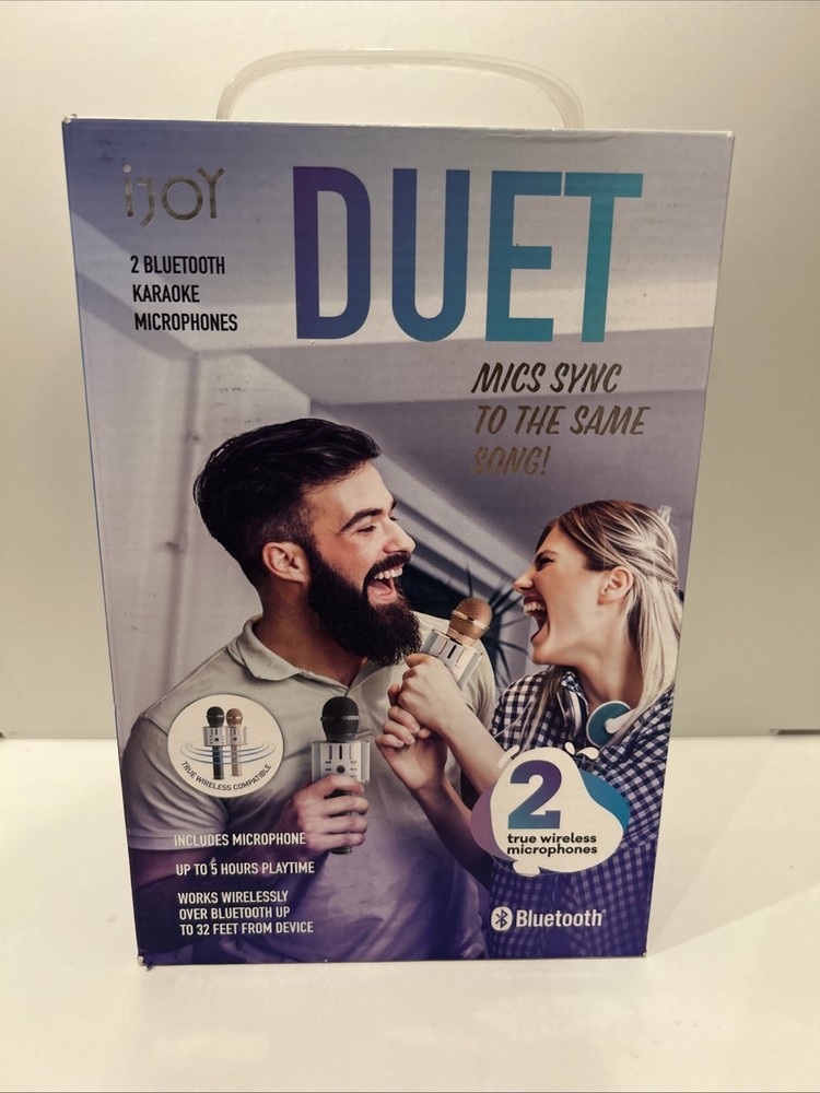 IJoy 2-Pack Duet Karaoke True Wireless Bluetooth Microphone Set