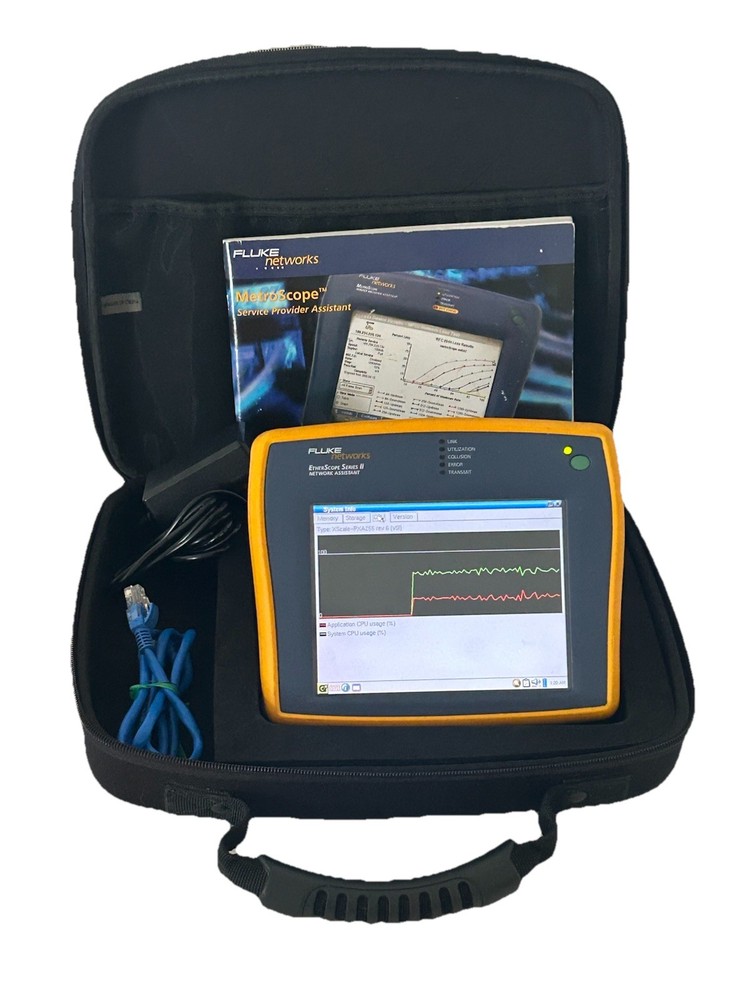 Fluke Networks EtherScope Series II Network Assistant-Case,Battery & Accessories