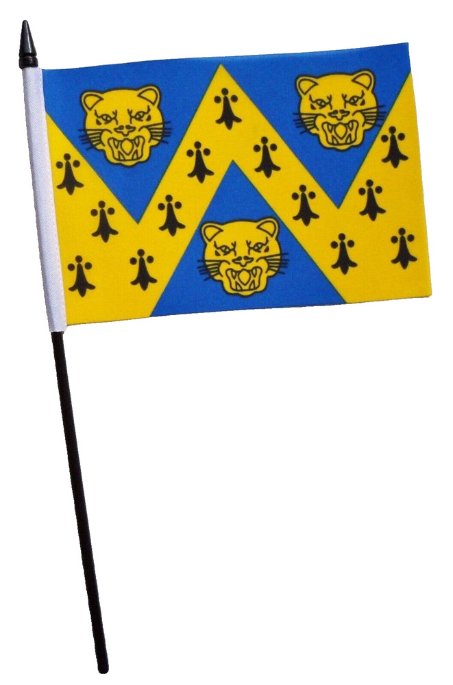 Shropshire Small Hand Flag (6" x 4")