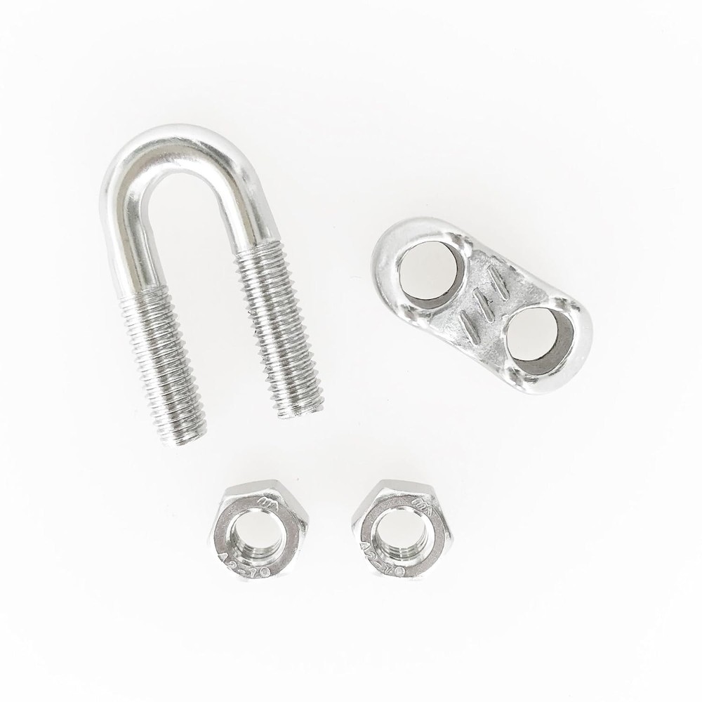 Versatile 12Pcs Stainless Steel Cable Clips for Rigging & Hanging Applications