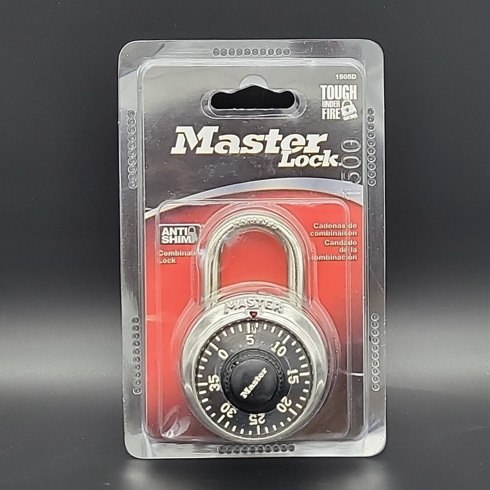Master Lock Padlock Combination Lock  #1505D 9/32" NEW SEALED
