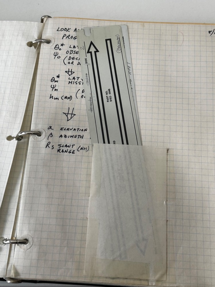 Satellite Tracking Antenna Trajectory Calculation Ephemera HP 9820 Program Notes