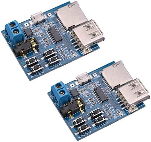 2pcs TF Card U Disk Play MP3 Decoder Player Module with Audio Amplifier Audio De