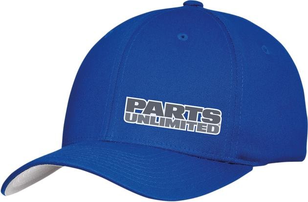 Throttle Threads PU Curved Bill Hat Blue Large/X-Large