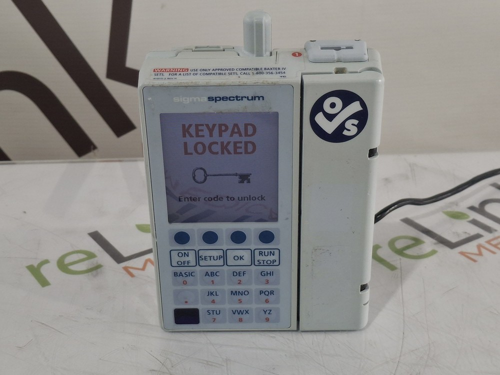 Baxter Sigma Spectrum with B/G Battery Infusion Pump