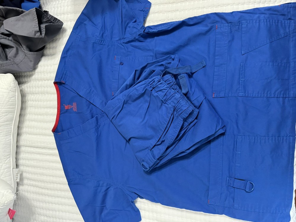 MENS Royal Blue Scrub Set Medium