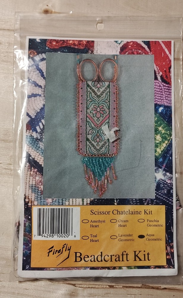 Firefly Scissor Chatelaine Aqua Geometric Beadcraft Kit