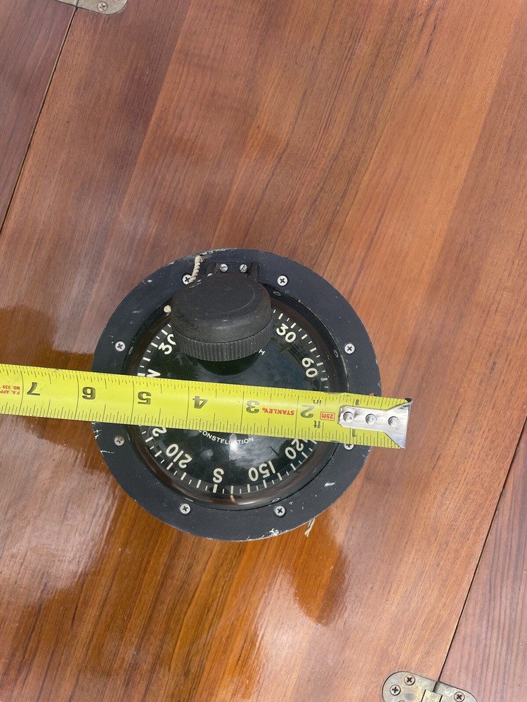 VINTAGE DANFORTH CONSTELLATION BINNACLE MOUNT COMPASS WITH 5" CARD