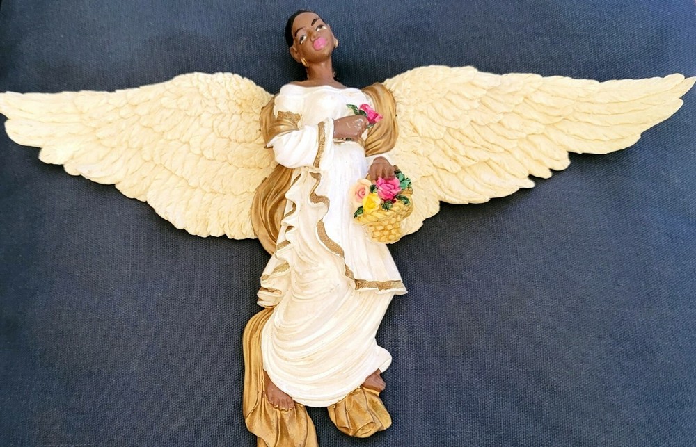 Very Nice Older 12" Guardian Angel Wall Hanger