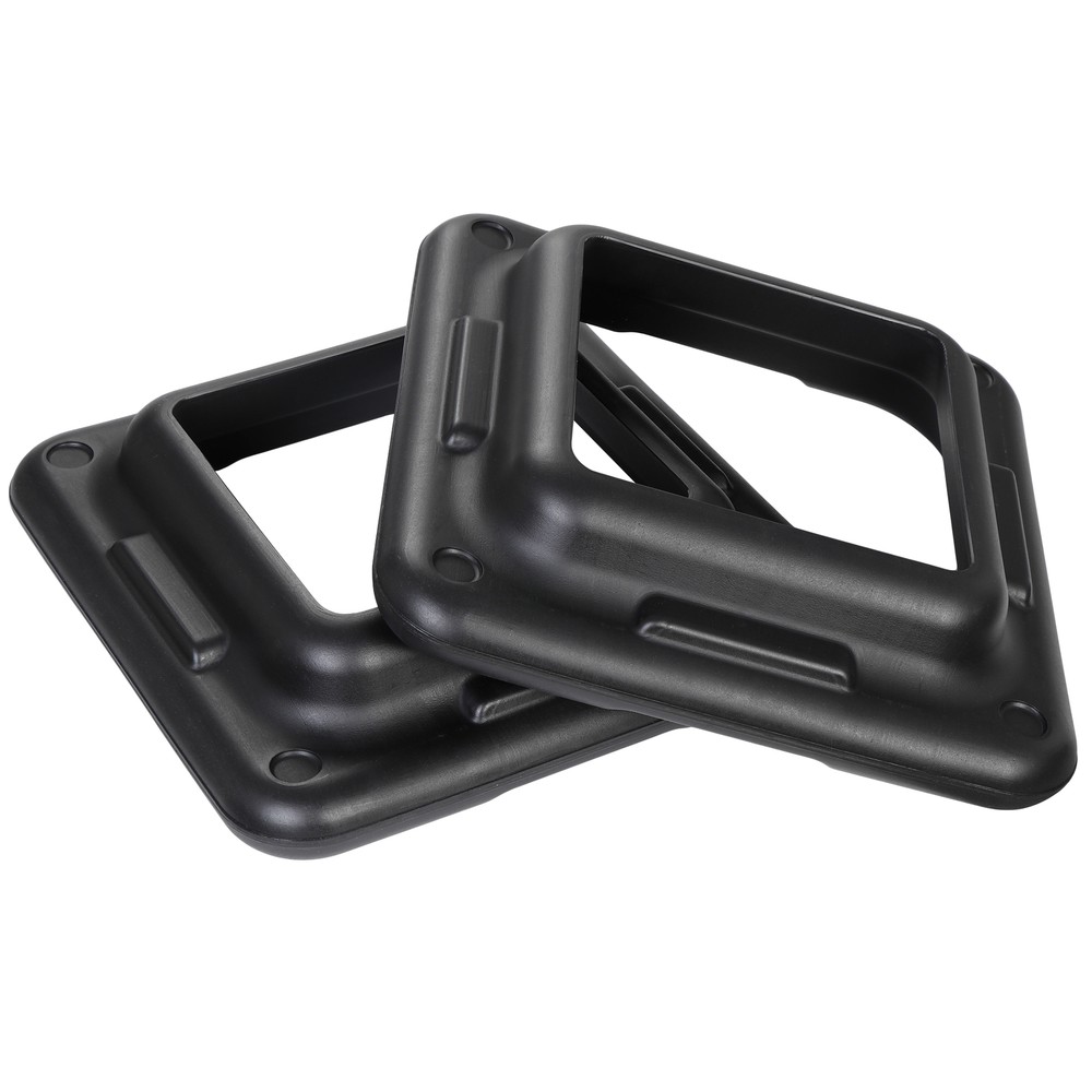 2PCS 16" Adjustable Height Stepper Square Workout Aerobic Platform w/ 4 Risers