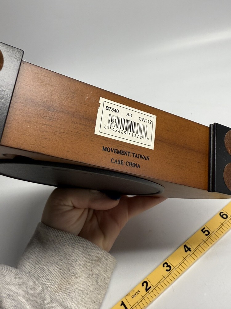 Bulova Tremont Clock Walnut Finish Some Small Chips