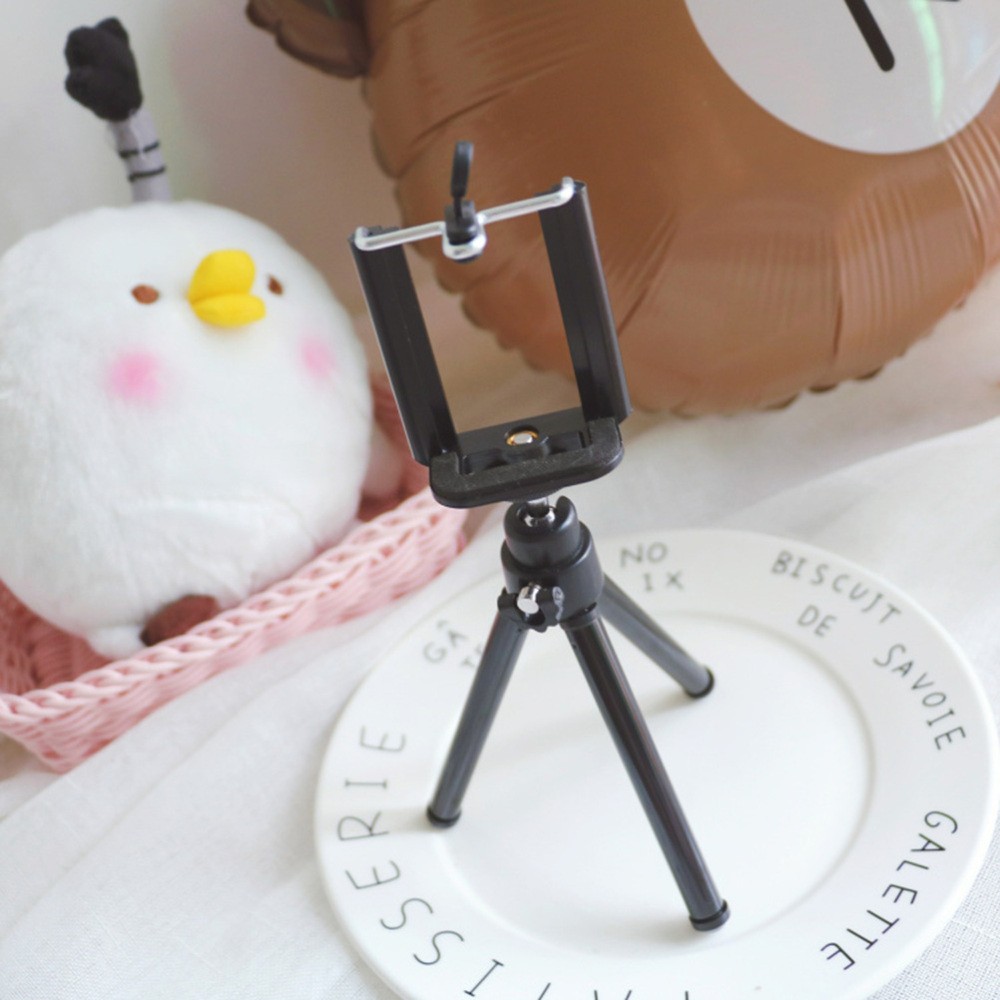 Phone Camera Stand Compact Tripod Tablet Holder Telescopic Support