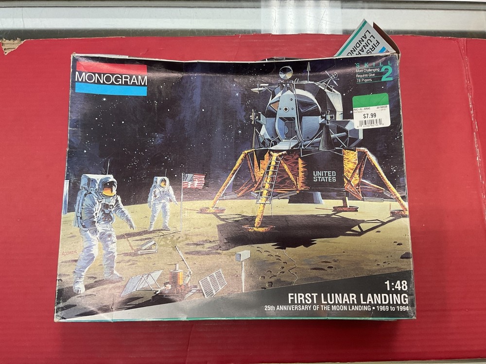 Monogram First Lunar Landing 1:48 Scale Model Kit OPEN BOX
