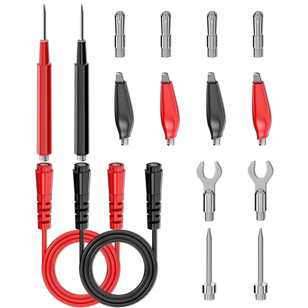 16PCS Multimeter Test Leads Kit Replacement Test Wire Set with Alligator Clips,