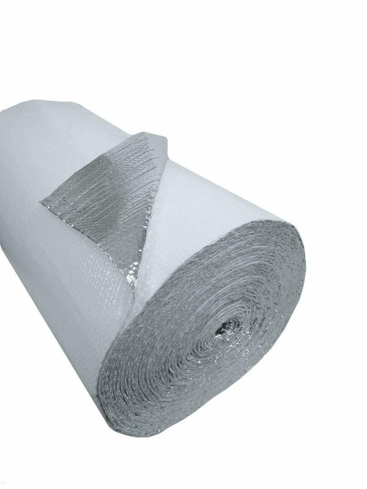 (2 PACK) White Faced Double Bubble Reflective Foil Thermal Insulation (4X4) R8