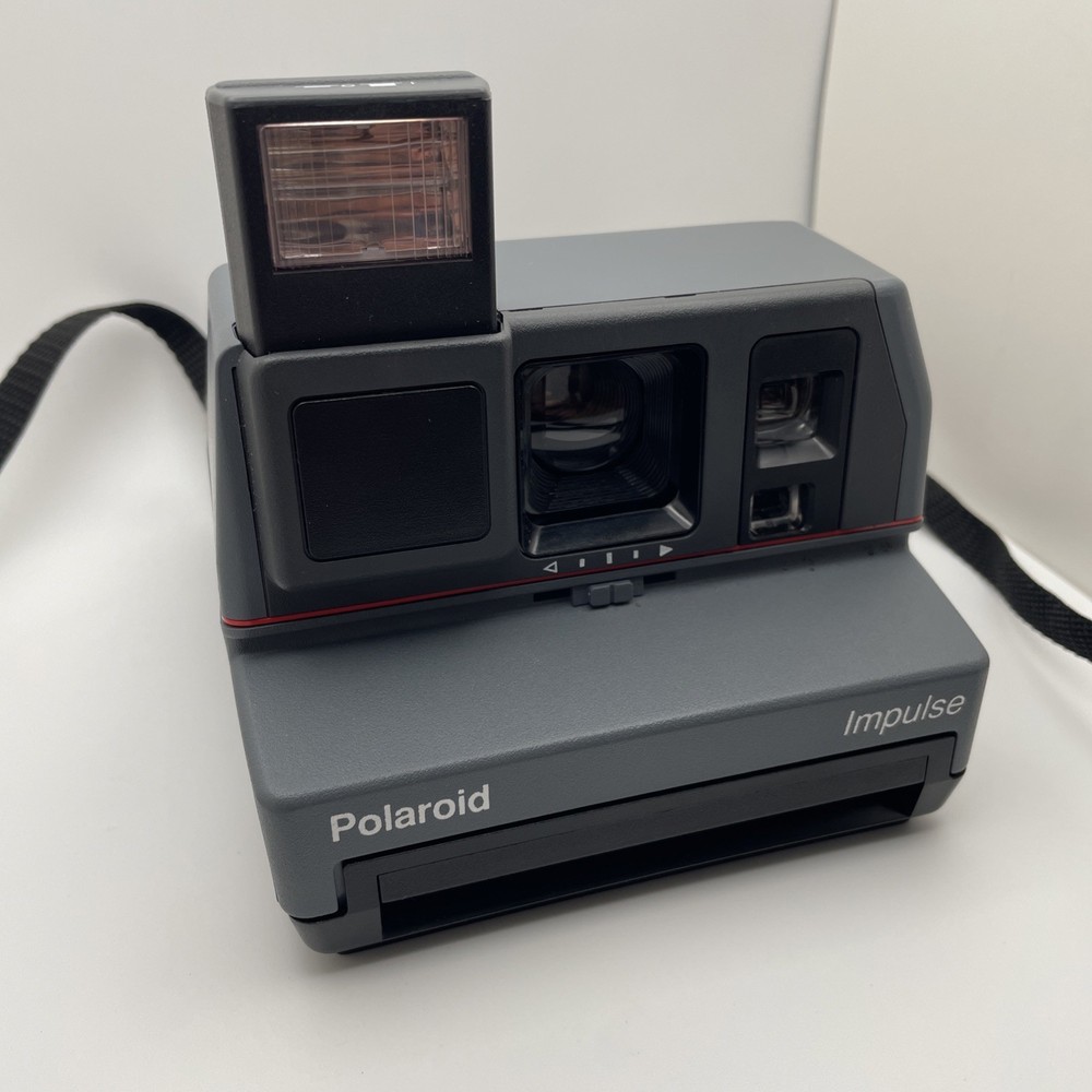 Vintage Polaroid Impulse 600 Camera w/Pop-Up Flash & Strap