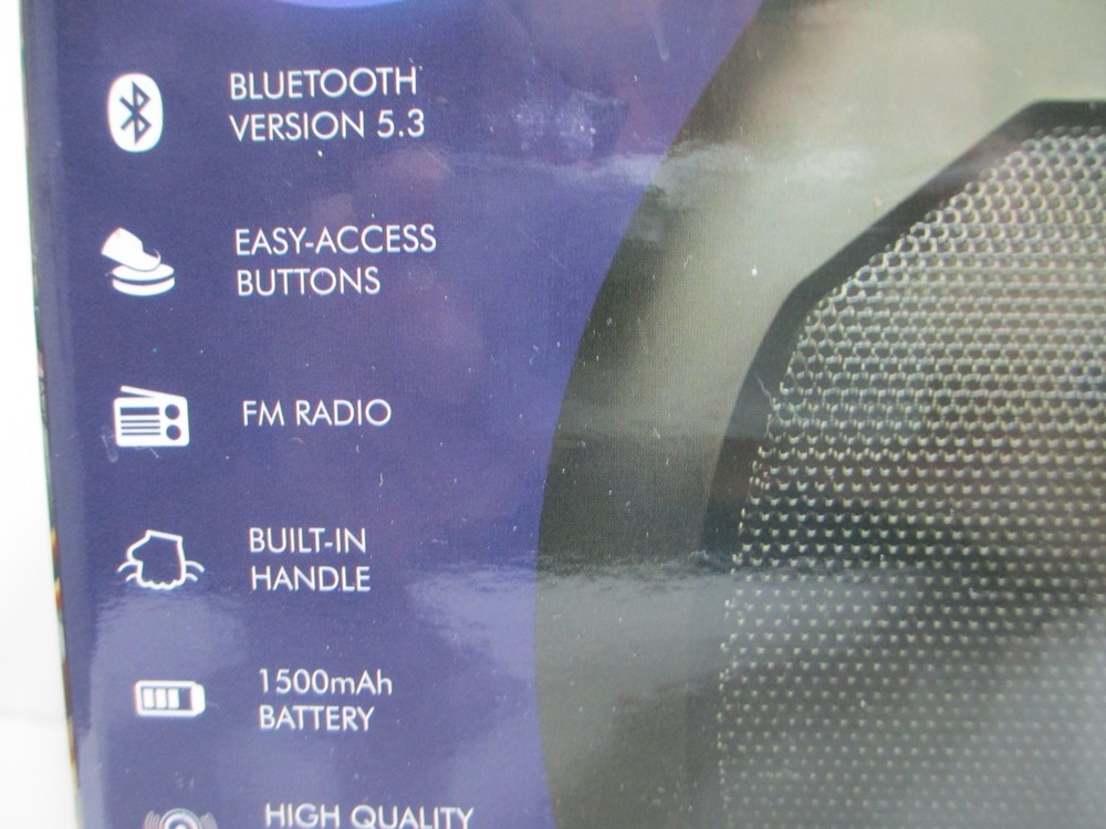 Fisher Dual LED Ring Light Boombox Bluetooth True Wireless