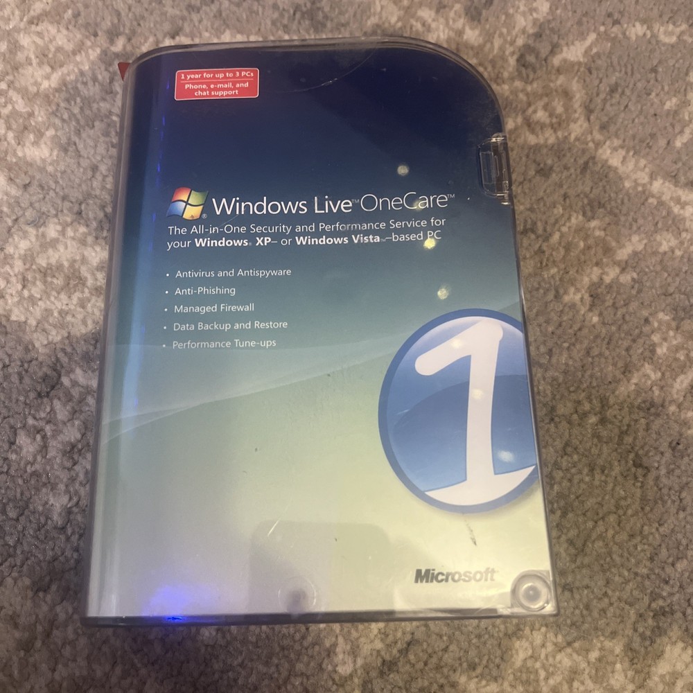 Windows Live OneCare (1 Year) for XP/Vista | Microsoft Boxed Security Software