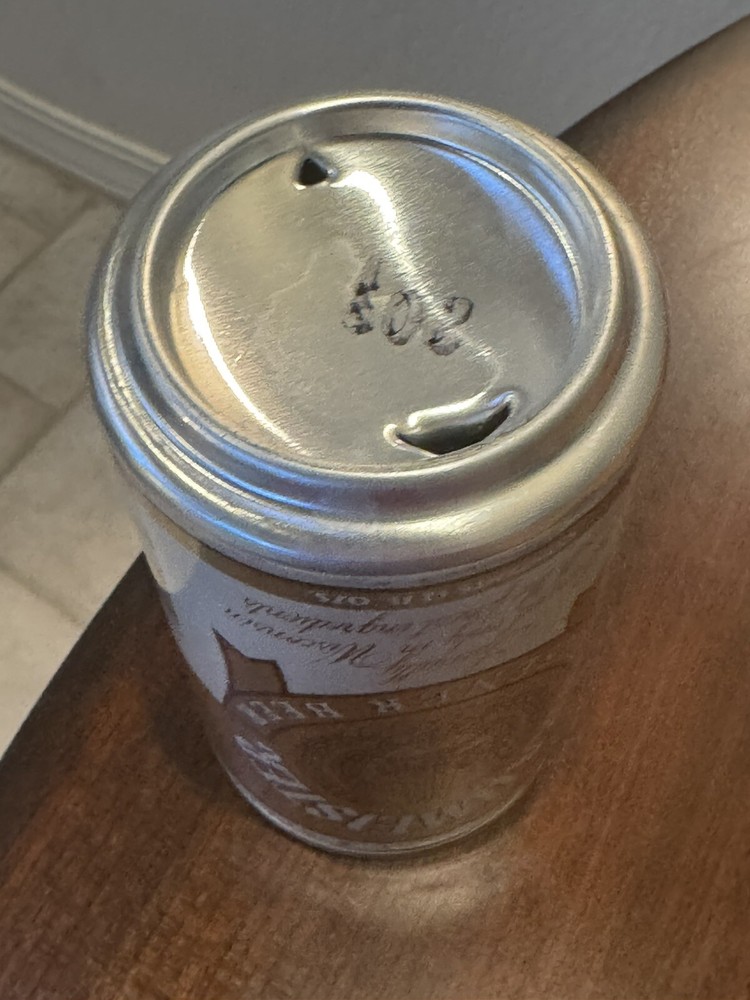 Braumeister Pilsener - Empty Beer Can Bottom-opened