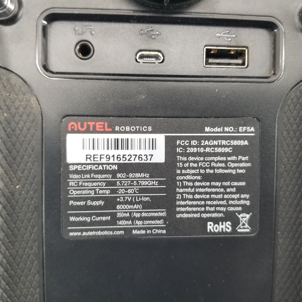 Autel X-Star Premium drone Remote Controller EF5A for parts error message