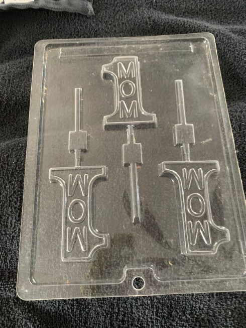 #1 MOM LOLLY POP chocolate candy mold