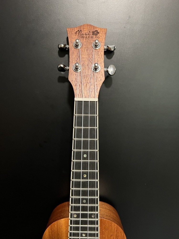 Maui Ukulele Co. Solid Mahogany Soprano with Turtles Inlay