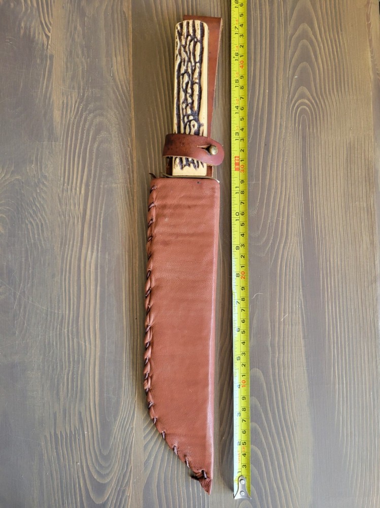 LARGE Solingen German Bowie Knife w/Custom Sheath