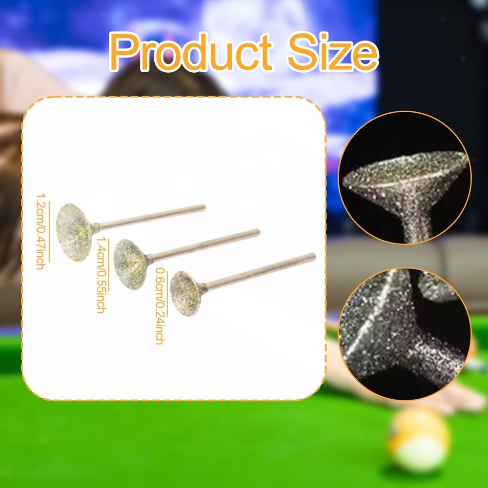 3 Pieces Replacement Tip 1.2cm 1.4cm 1.6cm Grinding Head