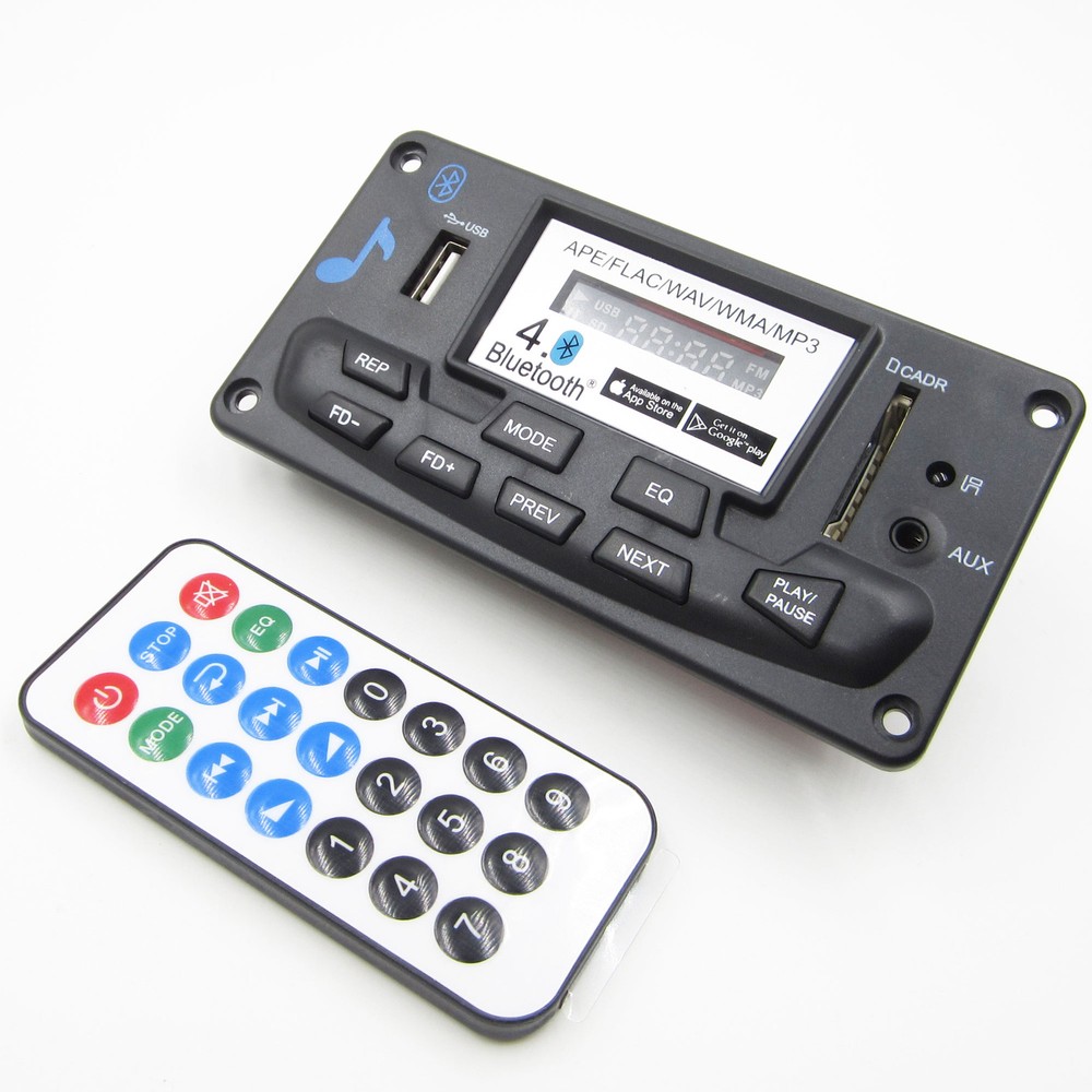 4.0 Bluetooth Decoding Board MP3 Module LED AUX FM Folders Switch DIY