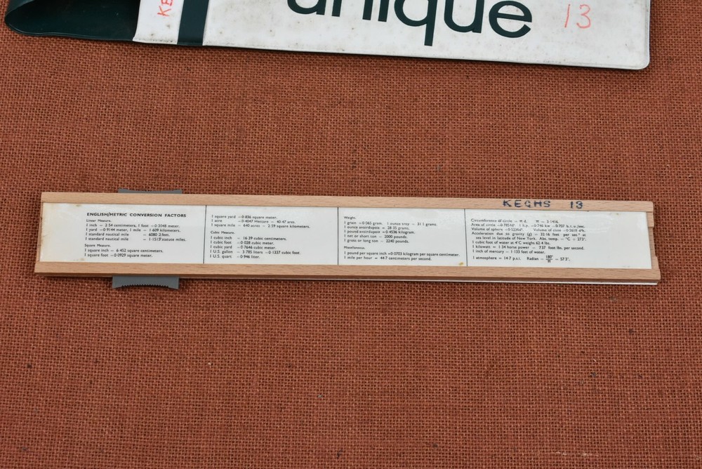 Unique "Universal One" Slide Rule