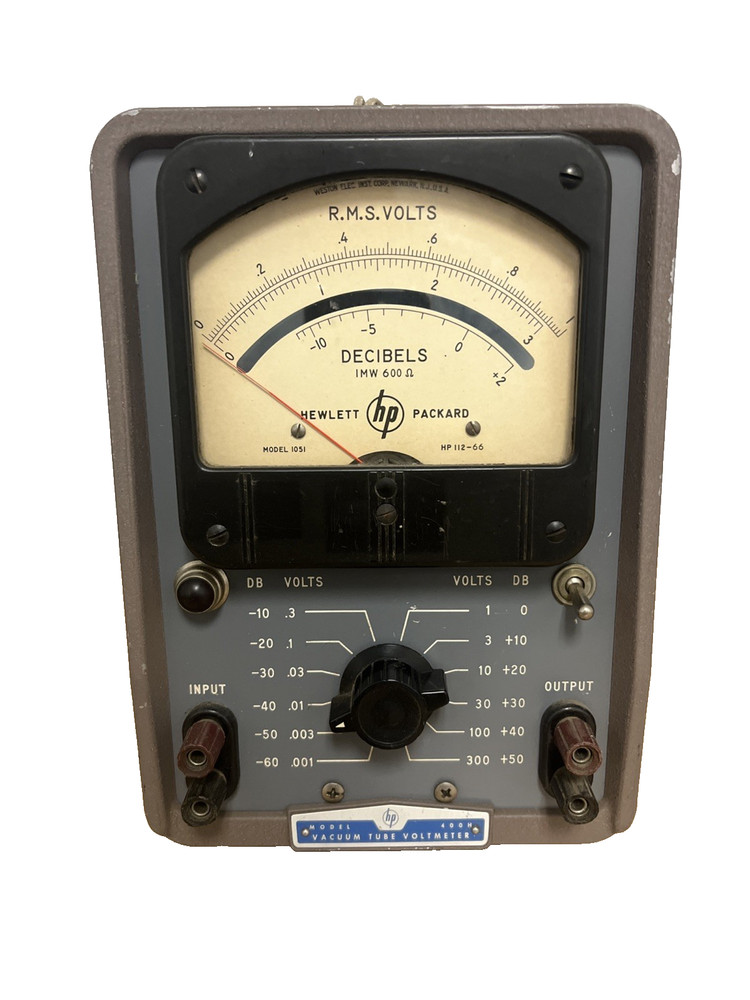 Vintage 1950's Hewlett Packard Vacuum Tool Volt Meter 400H