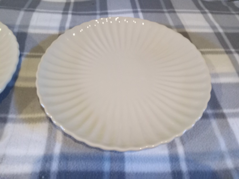 Market Square Dinnerware Plates Stoneware Scalloped Edging 2 Replacements 10.6"