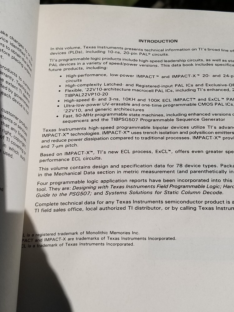 2 VINTAGE TEXAS INSTRUMENTS BOOK DATA ELECTRONIC MANUAL PROGRAMMABLE LOGIC