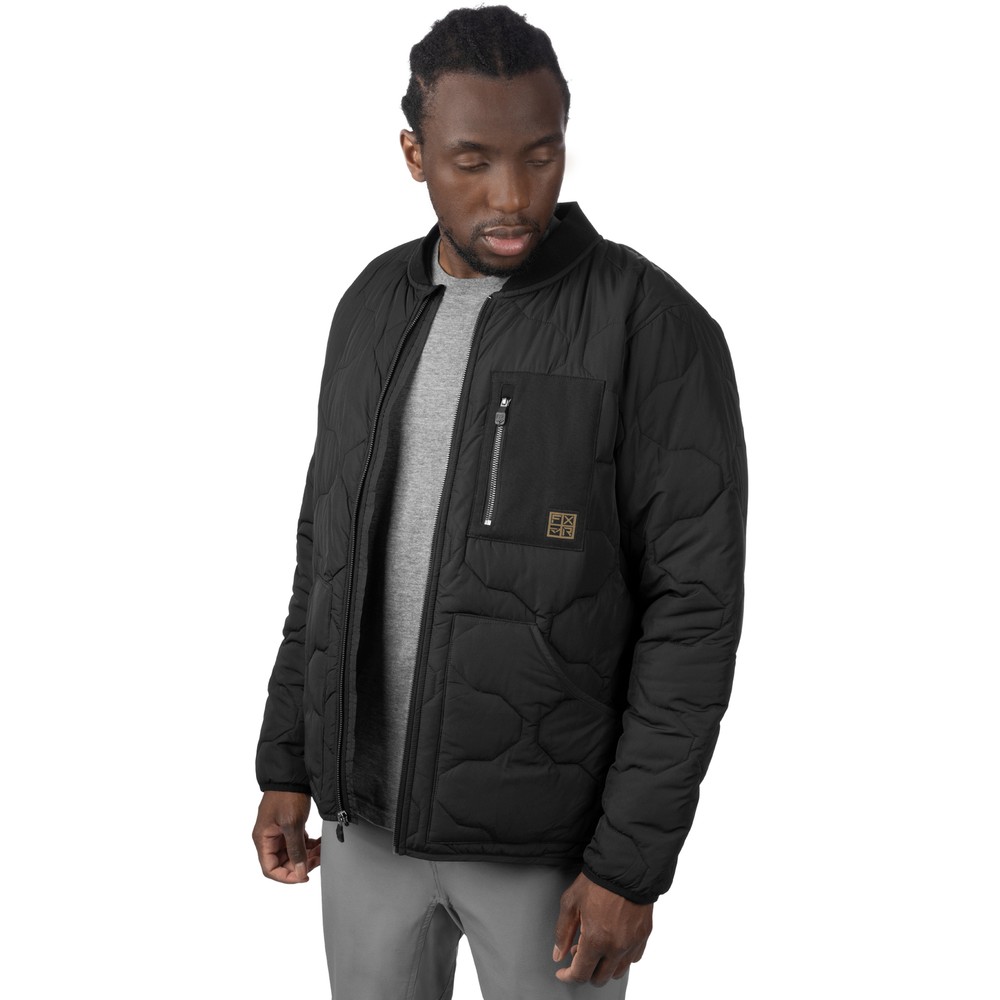 FXR Snowmobile Unisex Rig Quilted Jacket - Black