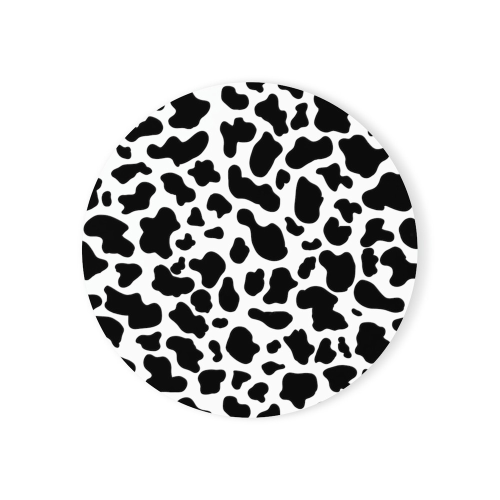 Cow Print Cork Back Coaster