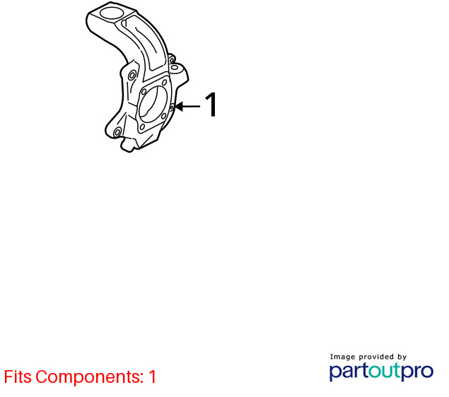 2010-2012 Ford Taurus Drivers Front Spindle Knuckle Oem C3BME