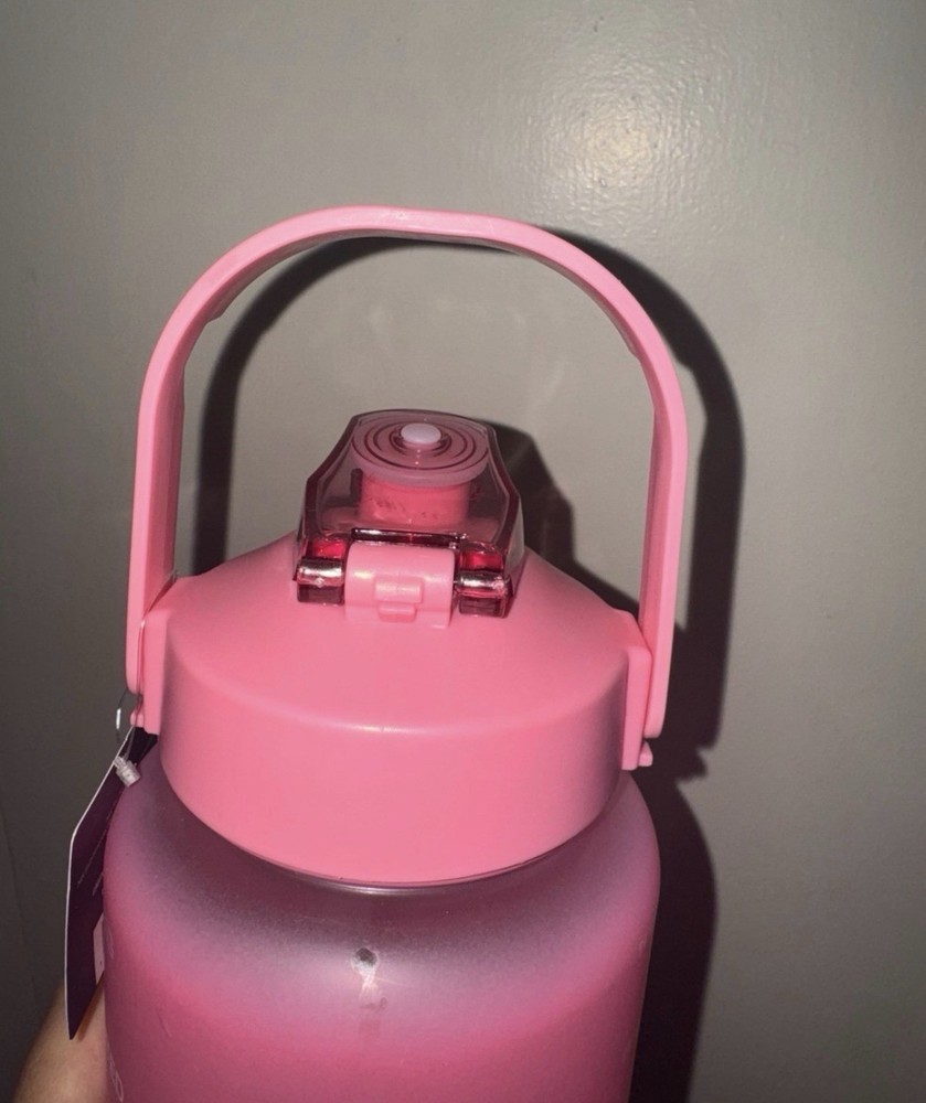 64oz Motivational Water Bottle pink