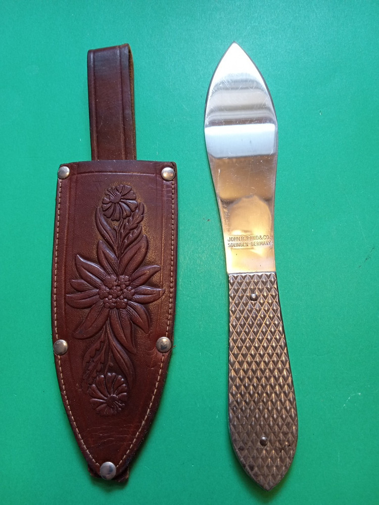 John B. Rand and Co. Solingen Germany Fixed Blade Throwing Knife