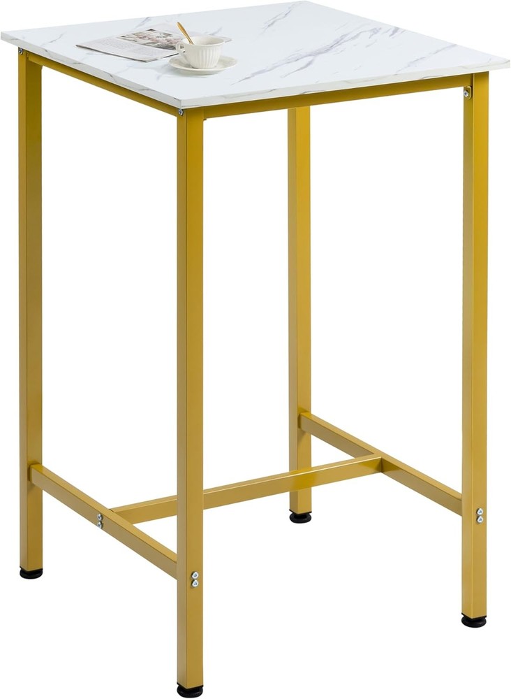 Bar Table Set 23.6" Pub Table High Top Table Square Bar Height Table Bar Table