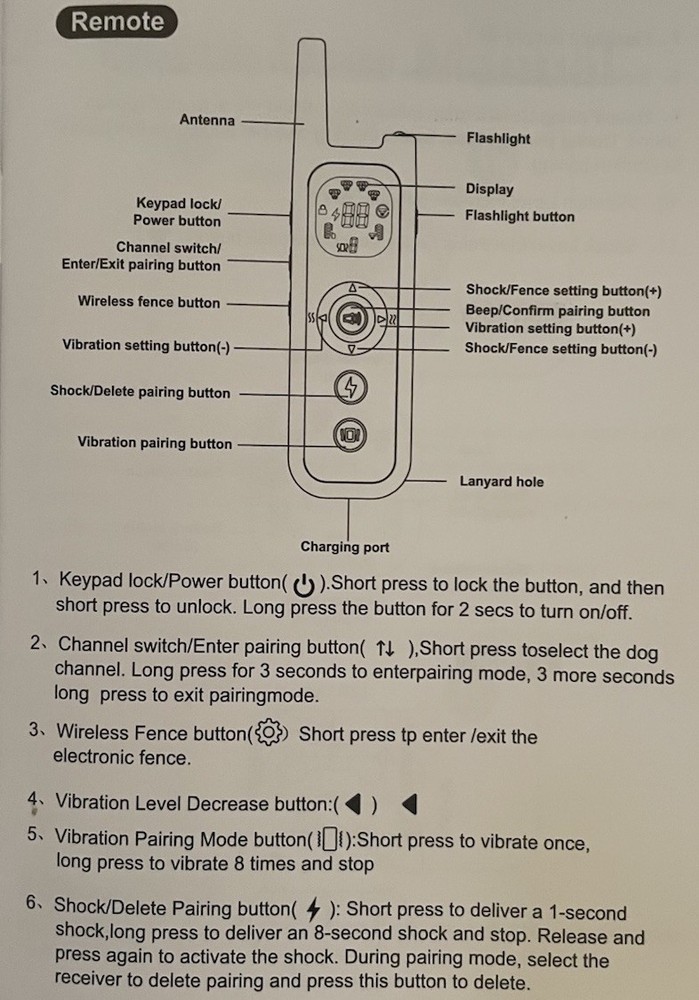Wireless Dog Fence Training Collar