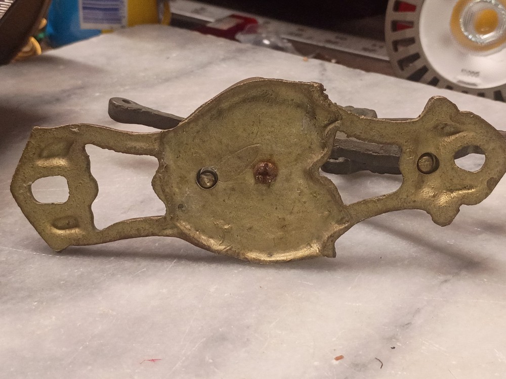 Victorian Cast Brass Swivel Coat Hook Bracket Rococo Revival Hall Tree Hardware