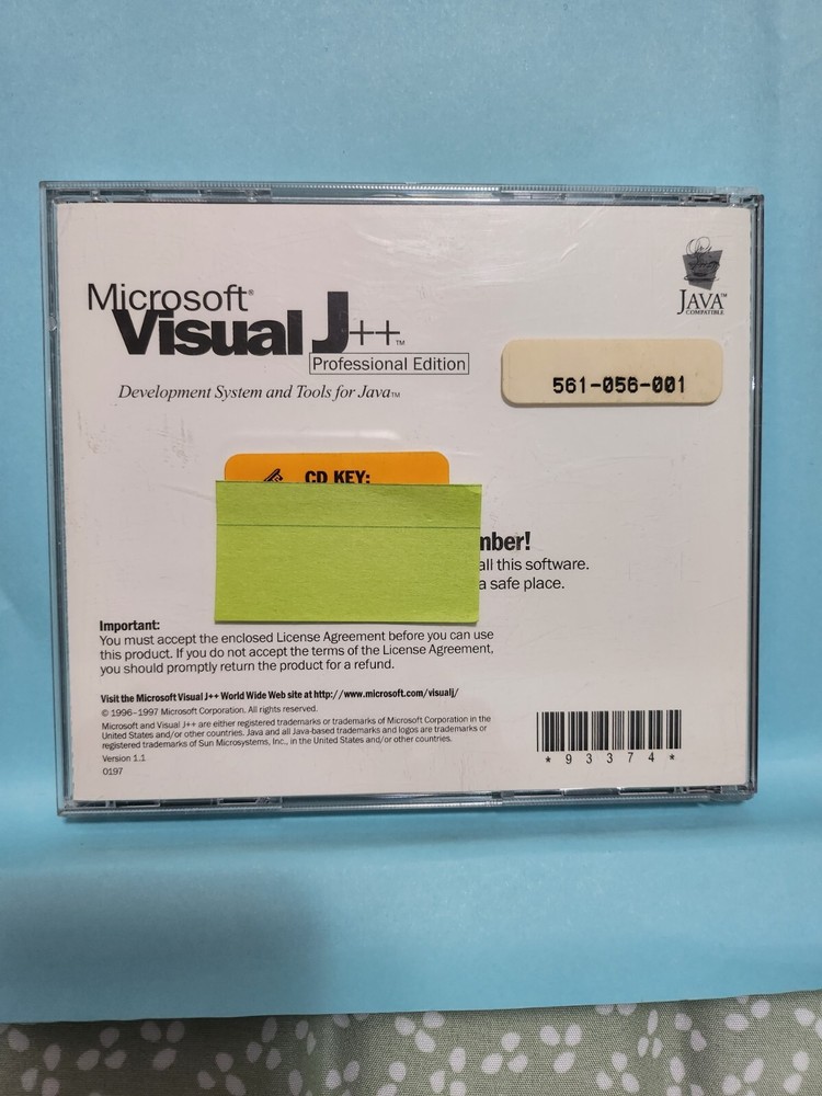 Microsoft Visual J++ Professional Edition Version 1.1