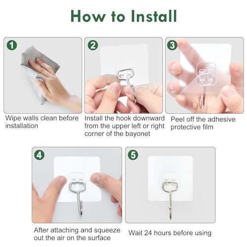 20Pck Wall Hooks Adhesive Hooks 22Lb Max Heavy Duty Adhesive Hooks Command Hooks
