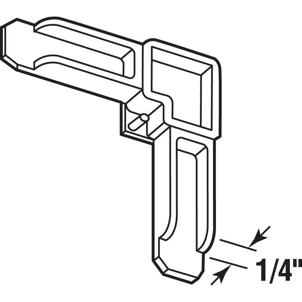 1/4 In. X 3/4 In. Screen Frame Corner, Gray Plastic (100-Pack)