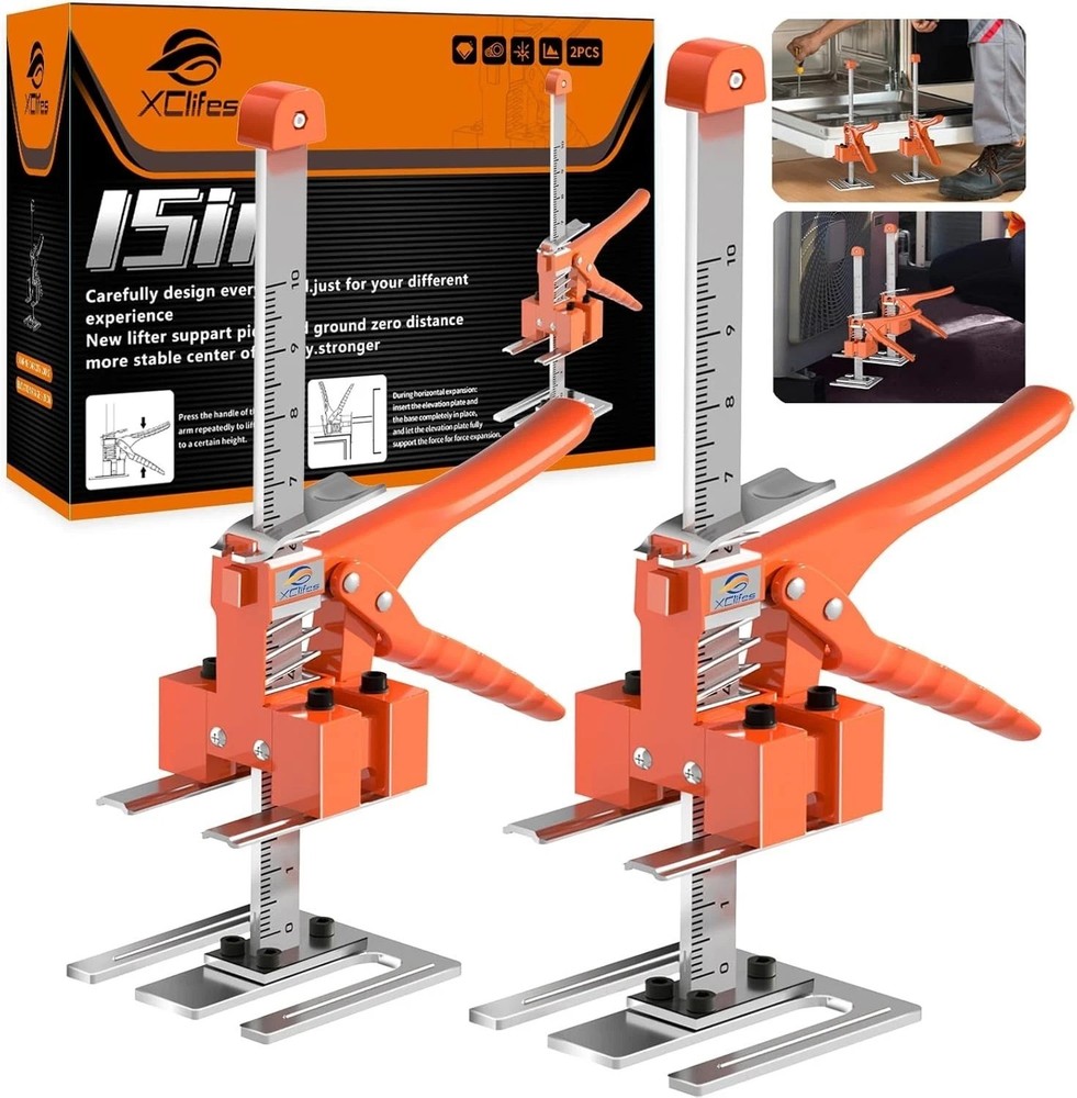 Multi-Function Labor Saving Arm Jack Handles - Tile Locator & Lifting Device Set