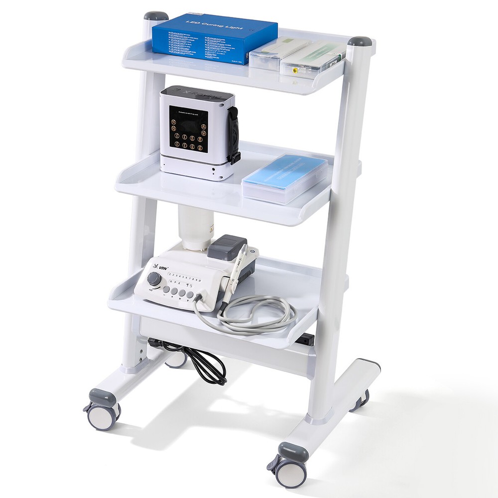 3Layer Dental Mobile Cabinet Trolley Built-in Socket/Trolley & Auto-water System