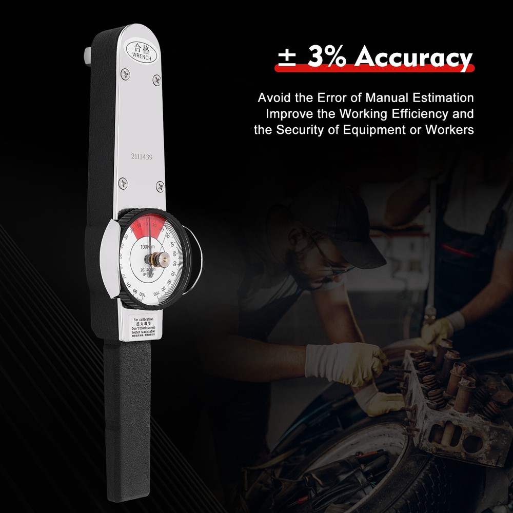 Dial Indicator Torque Wrench Indicating Torquemeter Torque Testing 0-100n.m USA